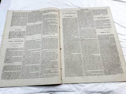 1860s - Stunning newspaper "Le monde illustré" with beautiful engravings - French newspaper from 1867 - 16 pages