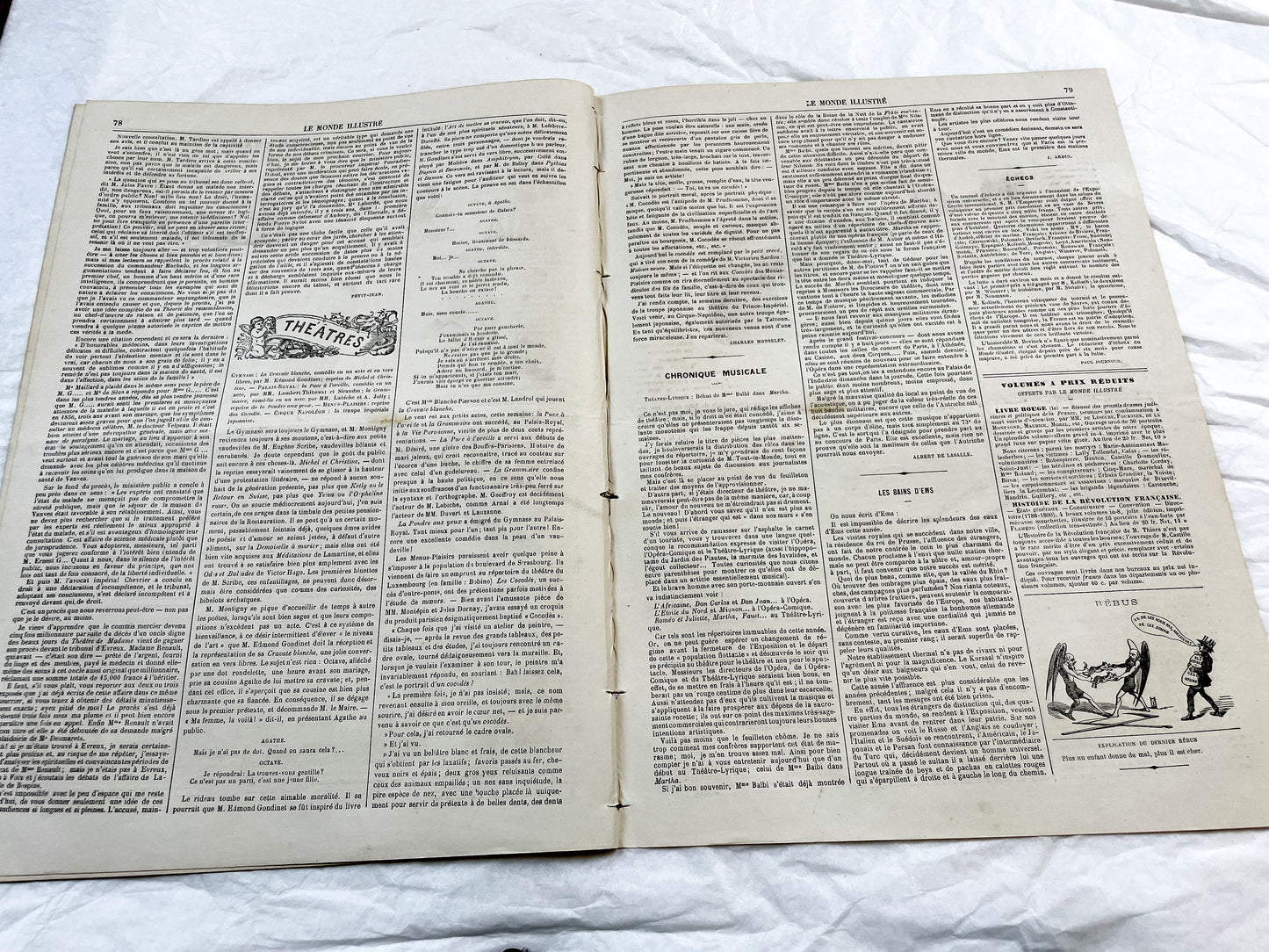 1860s - Stunning newspaper "Le monde illustré" with beautiful engravings - French newspaper from 1867 - 16 pages