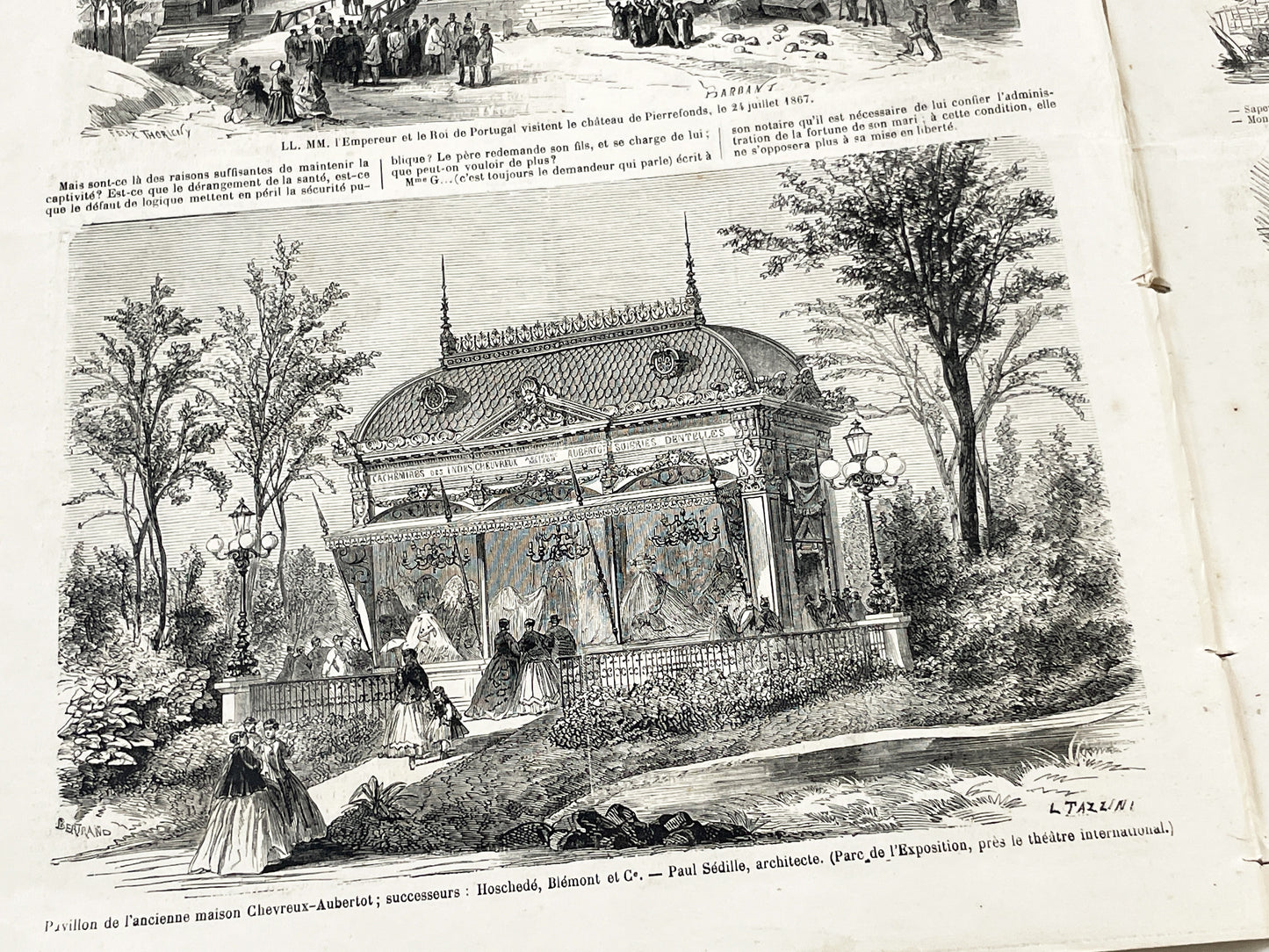 1860s - Stunning newspaper "Le monde illustré" with beautiful engravings - French newspaper from 1867 - 16 pages