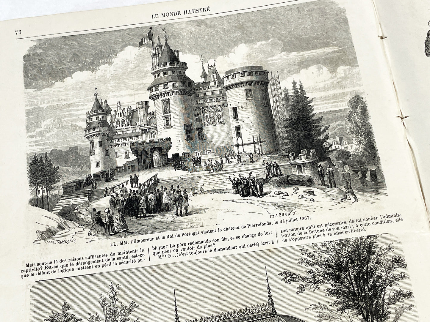 1860s - Stunning newspaper "Le monde illustré" with beautiful engravings - French newspaper from 1867 - 16 pages