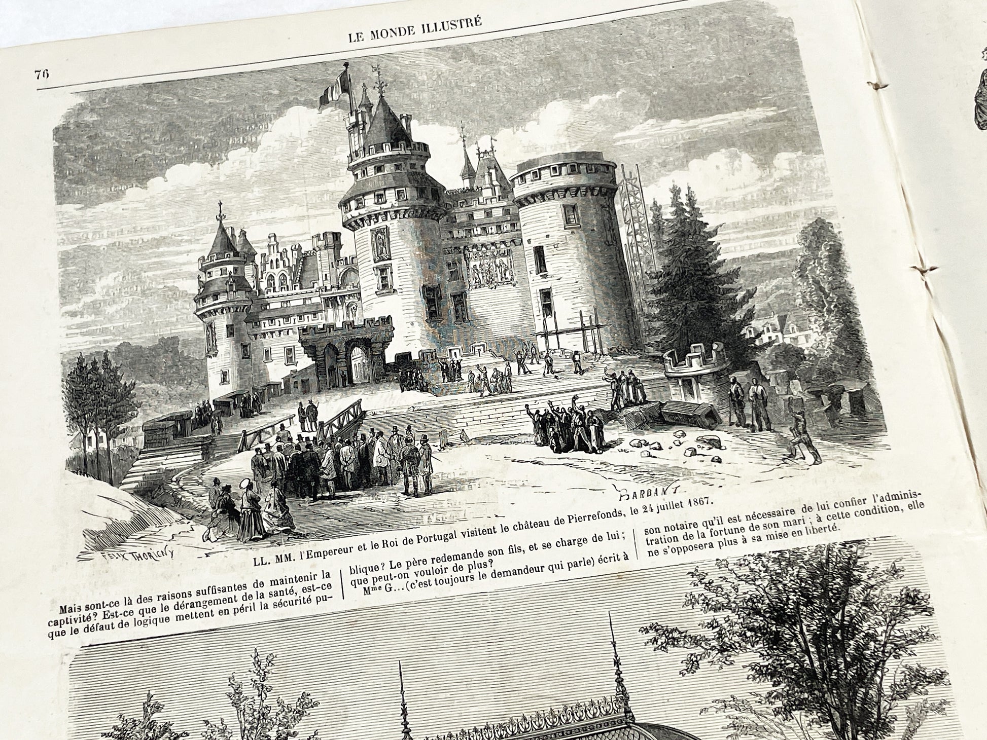 1860s - Stunning newspaper "Le monde illustré" with beautiful engravings - French newspaper from 1867 - 16 pages