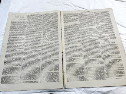 1860s - Stunning newspaper "Le monde illustré" with beautiful engravings - French newspaper from 1867 - 16 pages