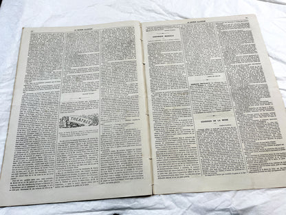 1860s - Stunning newspaper "Le monde illustré" with beautiful engravings - French newspaper from 1867 - 16 pages