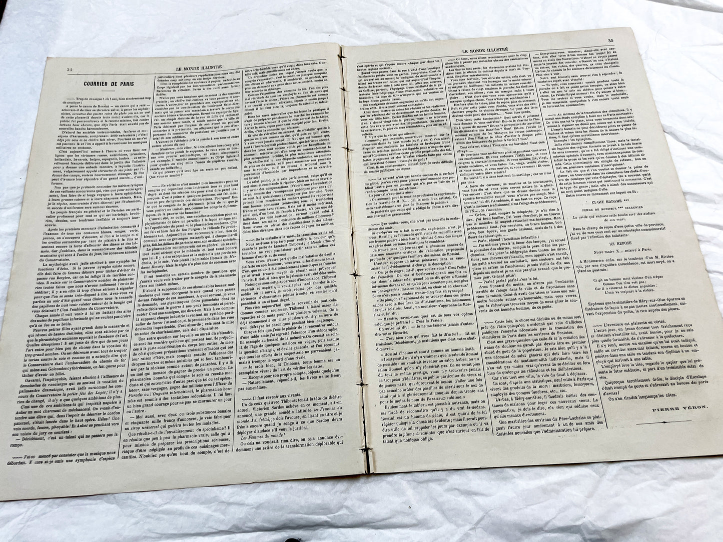 1860s - Stunning newspaper "Le monde illustré" with beautiful engravings - French newspaper from 1867 - 16 pages