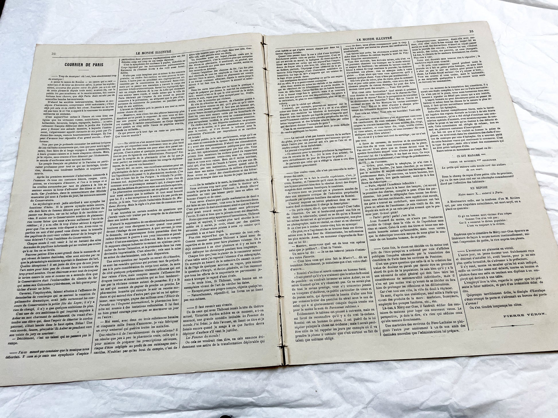 1860s - Stunning newspaper "Le monde illustré" with beautiful engravings - French newspaper from 1867 - 16 pages