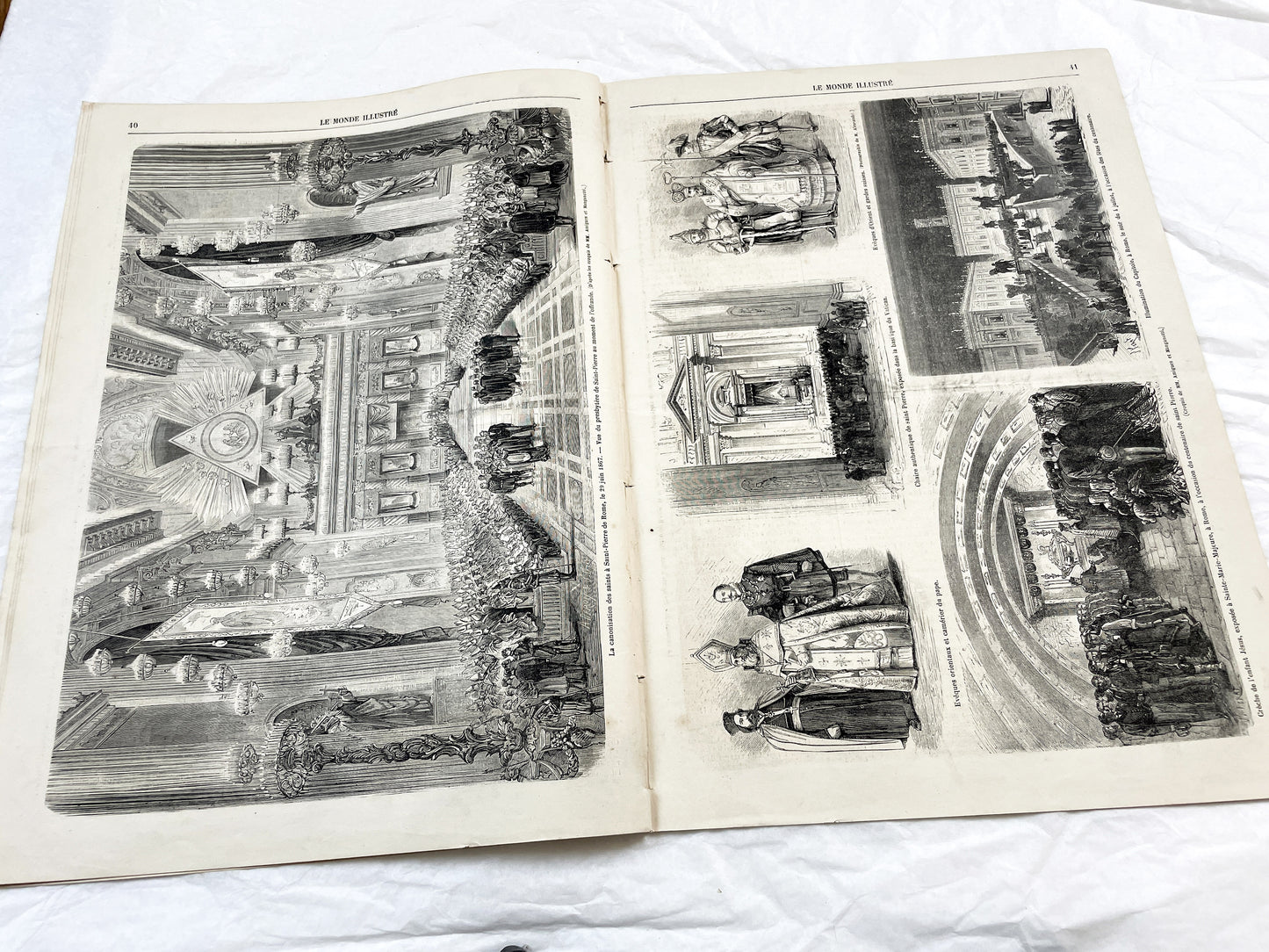 1860s - Stunning newspaper "Le monde illustré" with beautiful engravings - French newspaper from 1867 - 16 pages