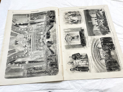 1860s - Stunning newspaper "Le monde illustré" with beautiful engravings - French newspaper from 1867 - 16 pages