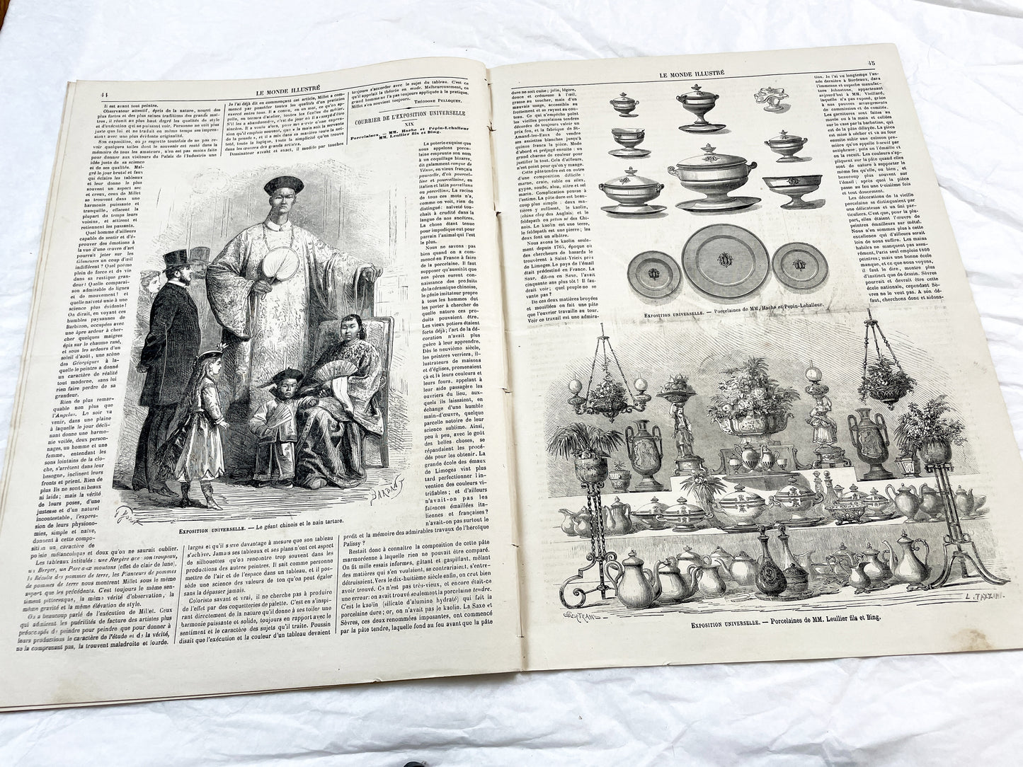 1860s - Stunning newspaper "Le monde illustré" with beautiful engravings - French newspaper from 1867 - 16 pages
