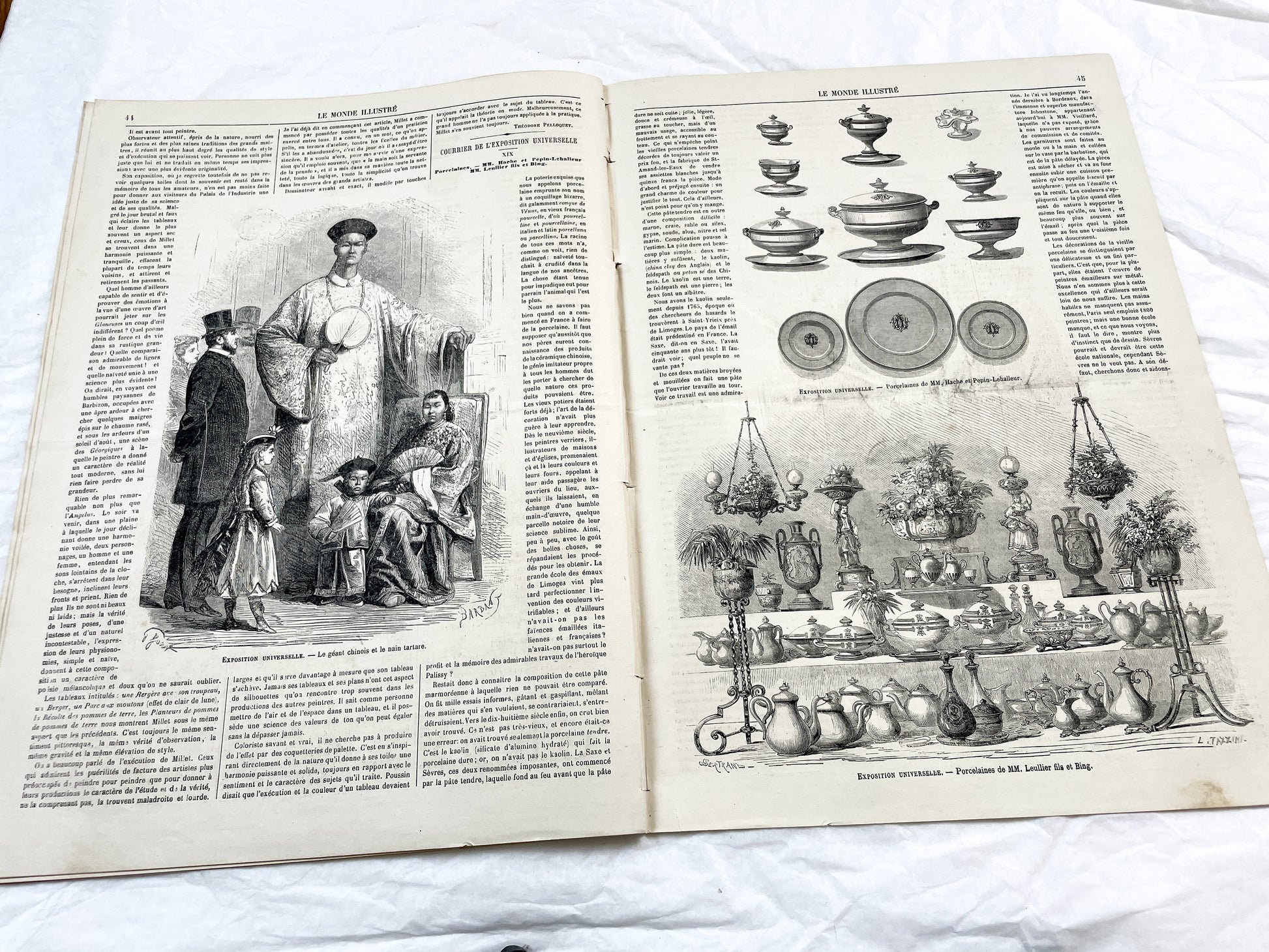 1860s - Stunning newspaper "Le monde illustré" with beautiful engravings - French newspaper from 1867 - 16 pages
