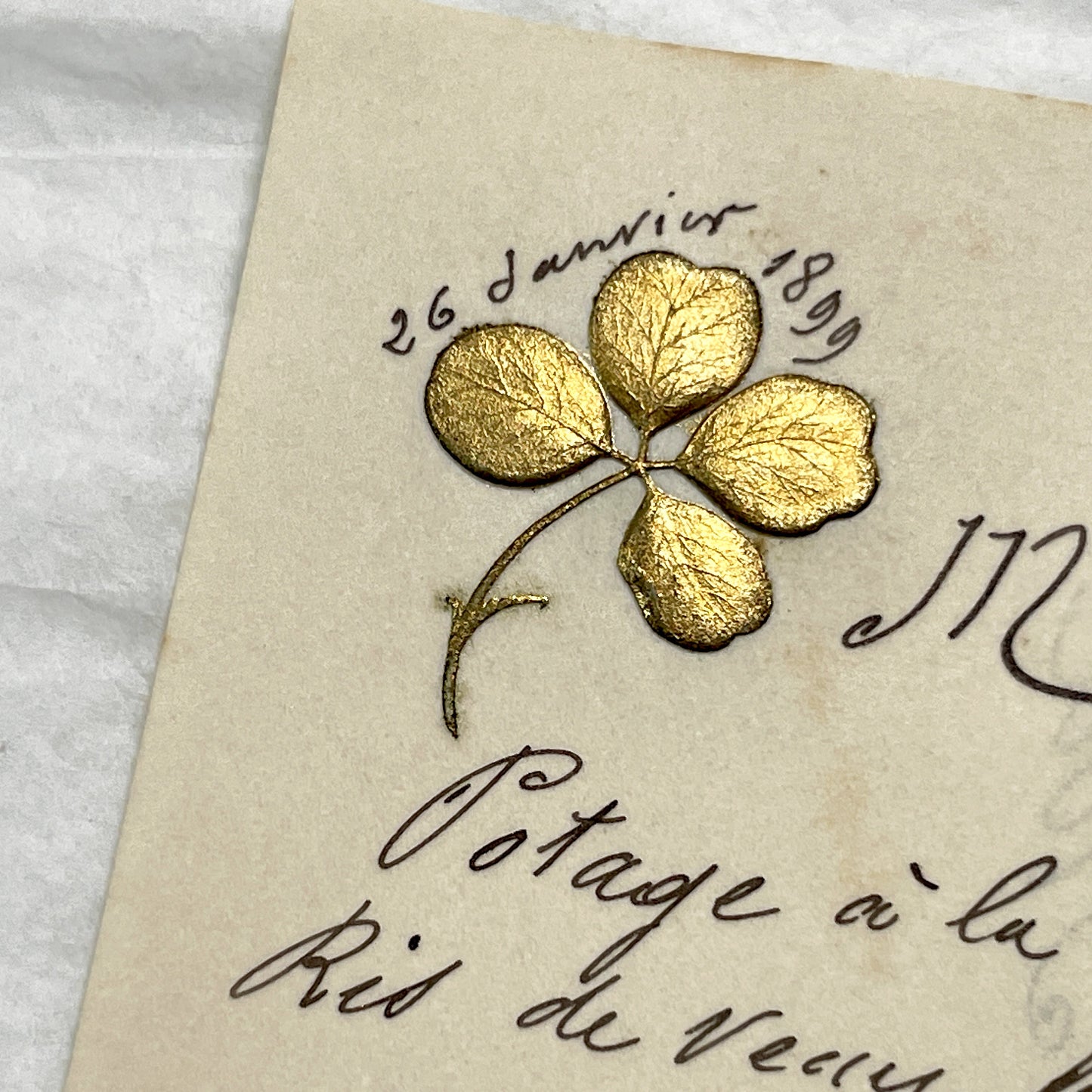 Late 19th - Exquisite 1899 French Menu - Hand-scripted Dining Card - Elegant Culinary Experience - Vintage Collectible