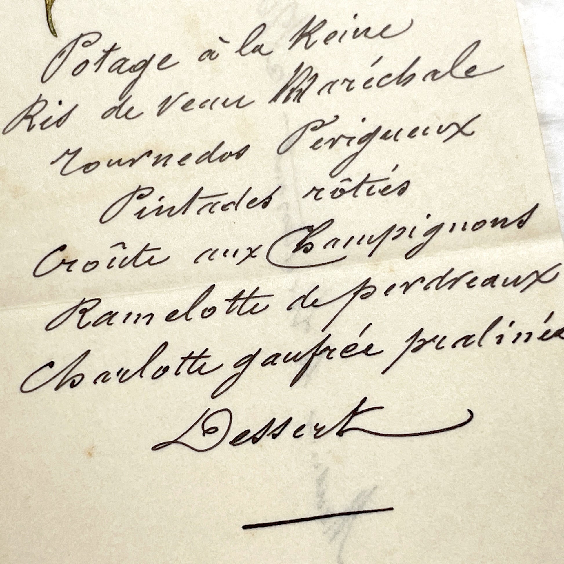 Late 19th - Exquisite 1899 French Menu - Hand-scripted Dining Card - Elegant Culinary Experience - Vintage Collectible