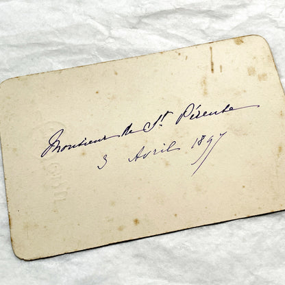 Late 19th - Vintage French Menu Card - Elegant Handwritten Dinner Options - Historical Culinary Document from 1897