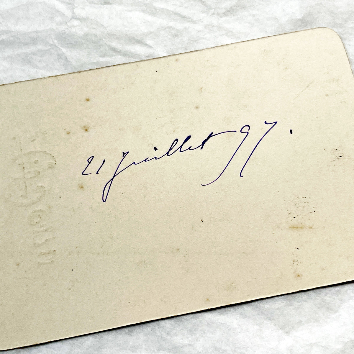 Late 19th - Vintage French Menu Card - Elegant Handwritten Meal Service - Historical Dining Experience - Collectible Ephemera - 1897