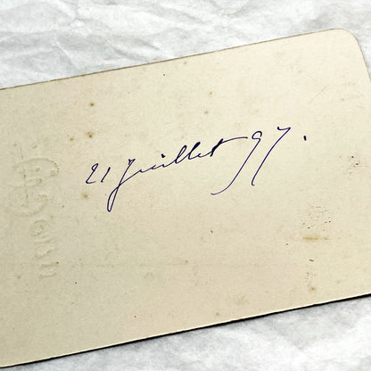 Late 19th - Vintage French Menu Card - Elegant Handwritten Meal Service - Historical Dining Experience - Collectible Ephemera - 1897