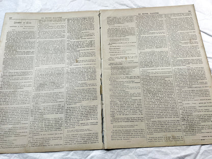 1870s - Stunning newspaper "Le monde illustré" with beautiful engravings - French newspaper from 1872 - 16 pages