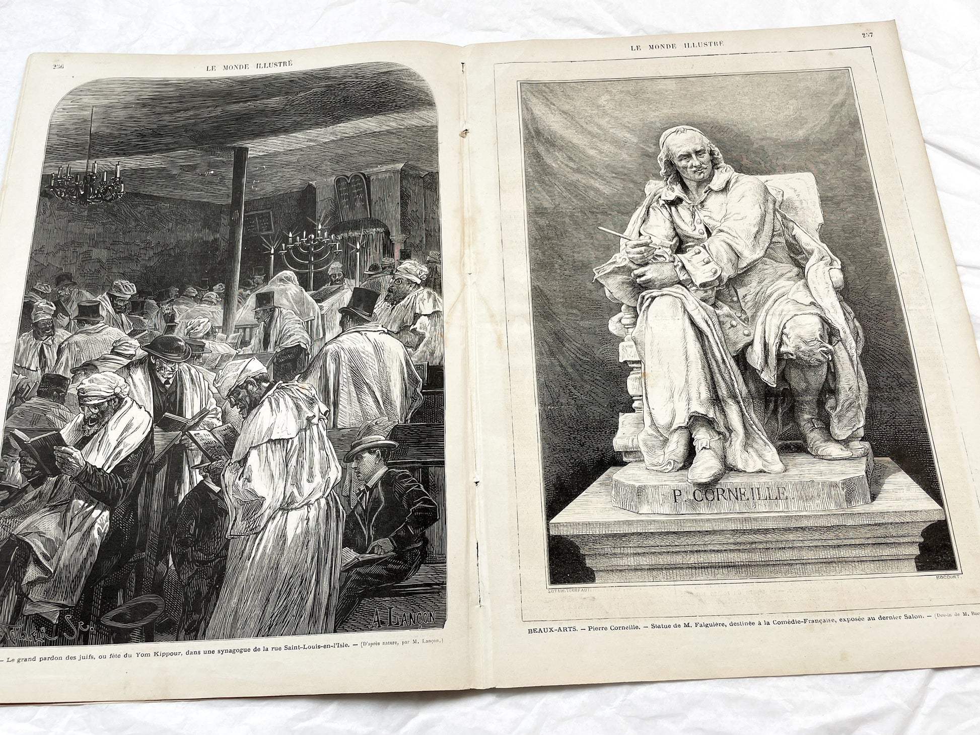 1870s - Stunning newspaper "Le monde illustré" with beautiful engravings - French newspaper from 1872 - 16 pages