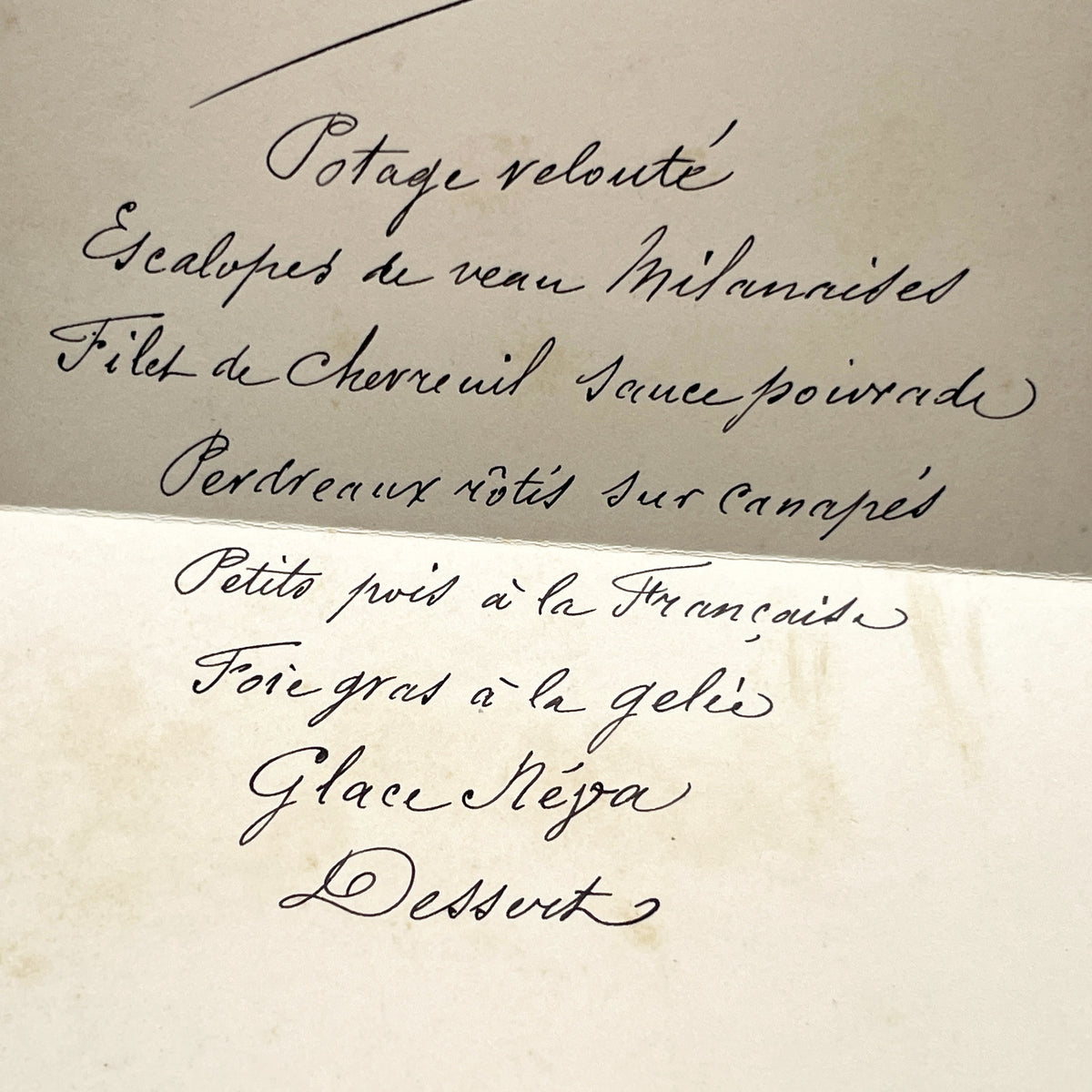 Late 19th - Exquisite French Menu Card - Elegant Handwritten Dining Experience - Formal Dinner - Decadent Cuisine - Historical Gastronomy