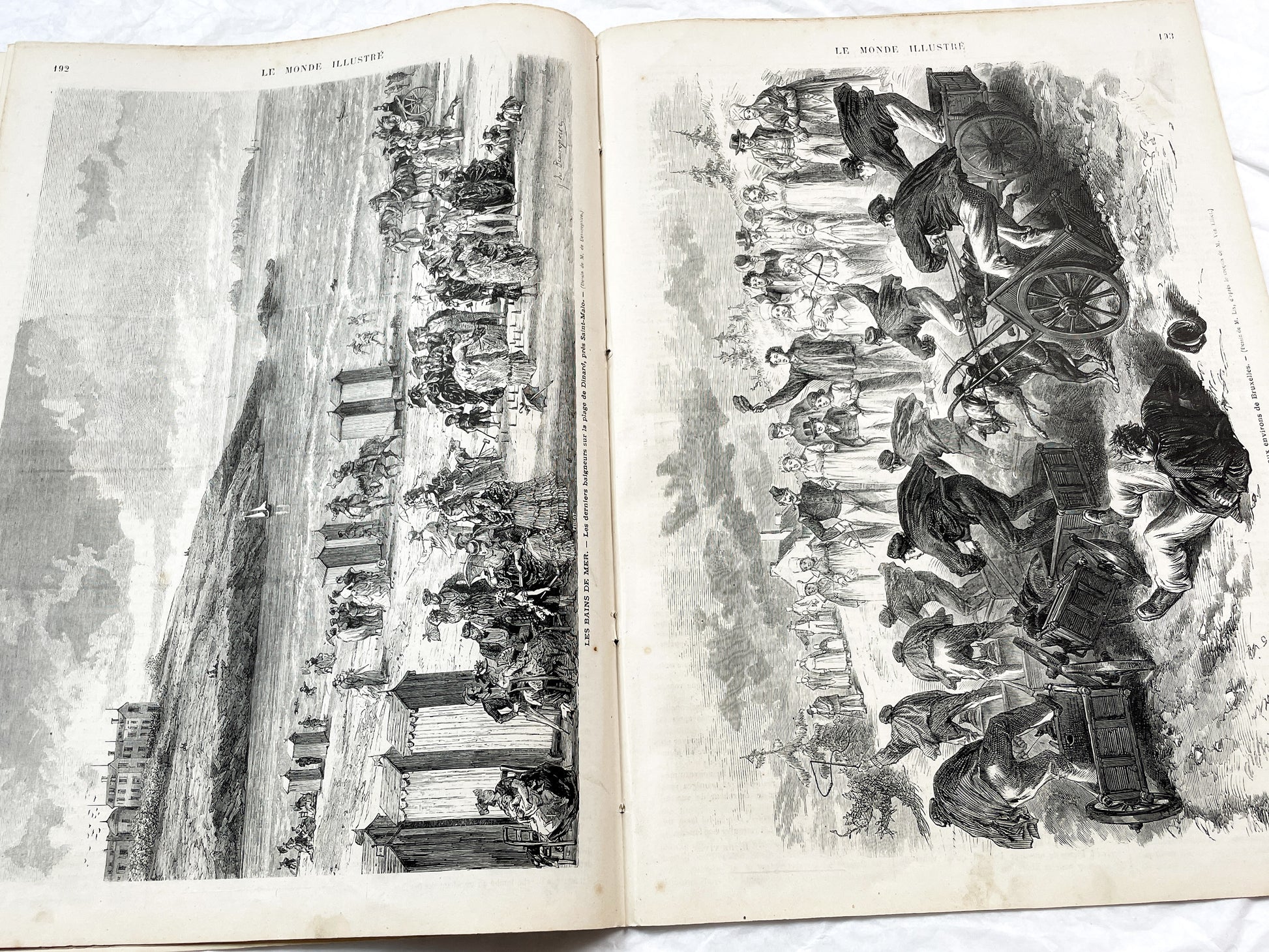 1870s - Stunning newspaper "Le monde illustré" with beautiful engravings - French newspaper from 1872 - 16 pages