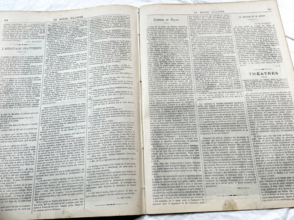 1870s - Stunning newspaper "Le monde illustré" with beautiful engravings - French newspaper from 1872 - 16 pages