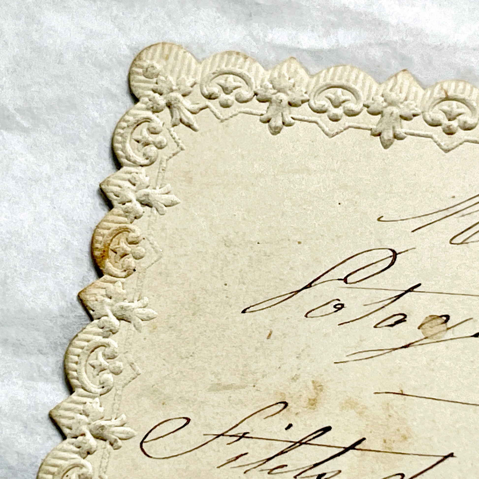 Late 19th - Ornate French Menu Card - Handwritten Fine Dining Dishes - Distinguished Guest Experience - Culinary History.