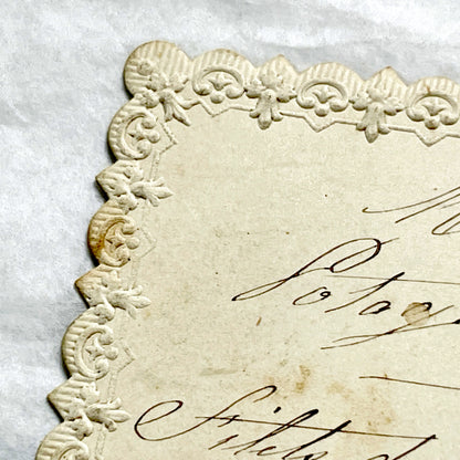 Late 19th - Ornate French Menu Card - Handwritten Fine Dining Dishes - Distinguished Guest Experience - Culinary History.