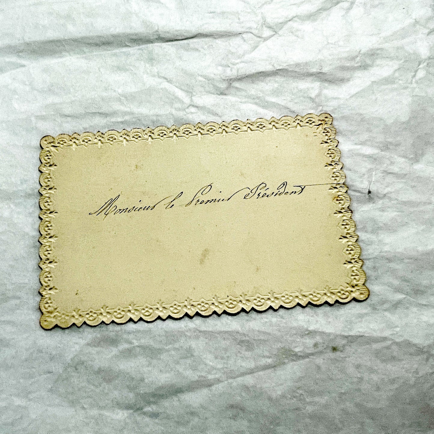 Late 19th - Ornate French Menu Card - Handwritten Fine Dining Dishes - Distinguished Guest Experience - Culinary History.