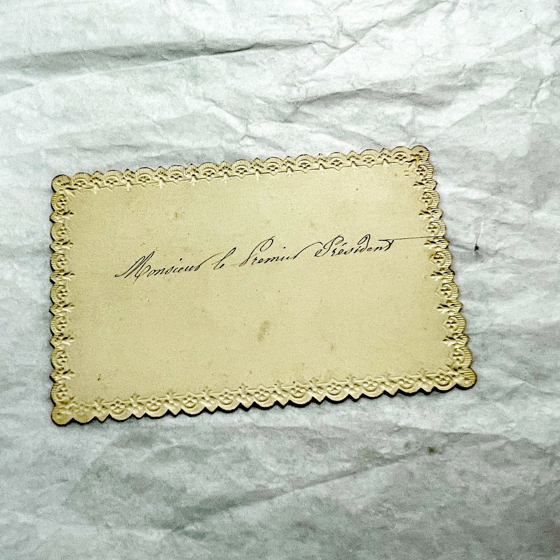 Late 19th - Ornate French Menu Card - Handwritten Fine Dining Dishes - Distinguished Guest Experience - Culinary History.