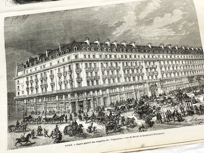 1870s - Stunning newspaper "Le monde illustré" with beautiful engravings - French newspaper from 1872 - 16 pages