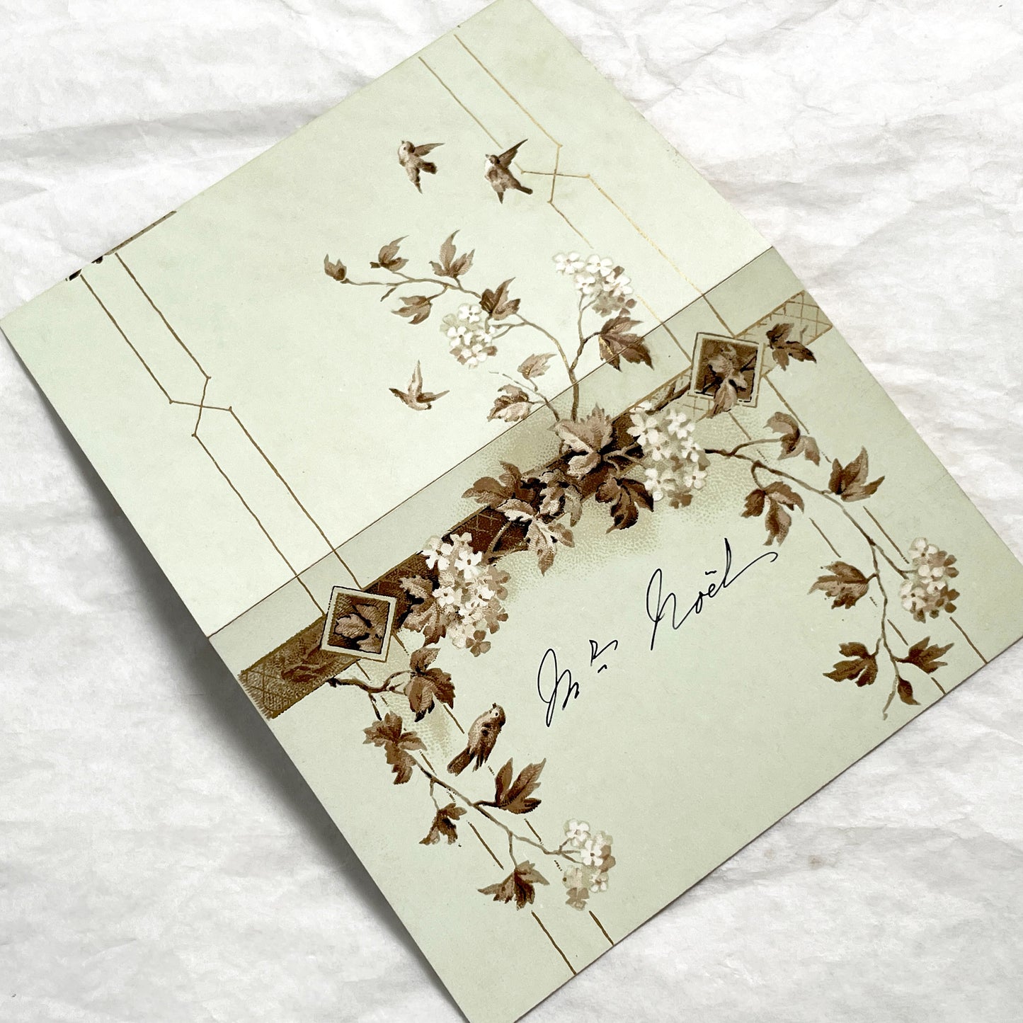Late 19th - Handwritten French Menu Card from 1893 - Formal Dinner - Vintage Culinary Document - Historical Gastronomy