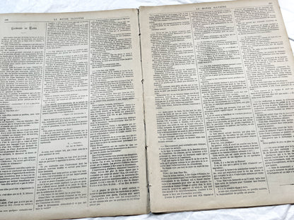 1870s - Stunning newspaper "Le monde illustré" with beautiful engravings - French newspaper from 1872 - 16 pages