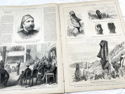 1870s - Stunning newspaper "Le monde illustré" with beautiful engravings - French newspaper from 1872 - 16 pages