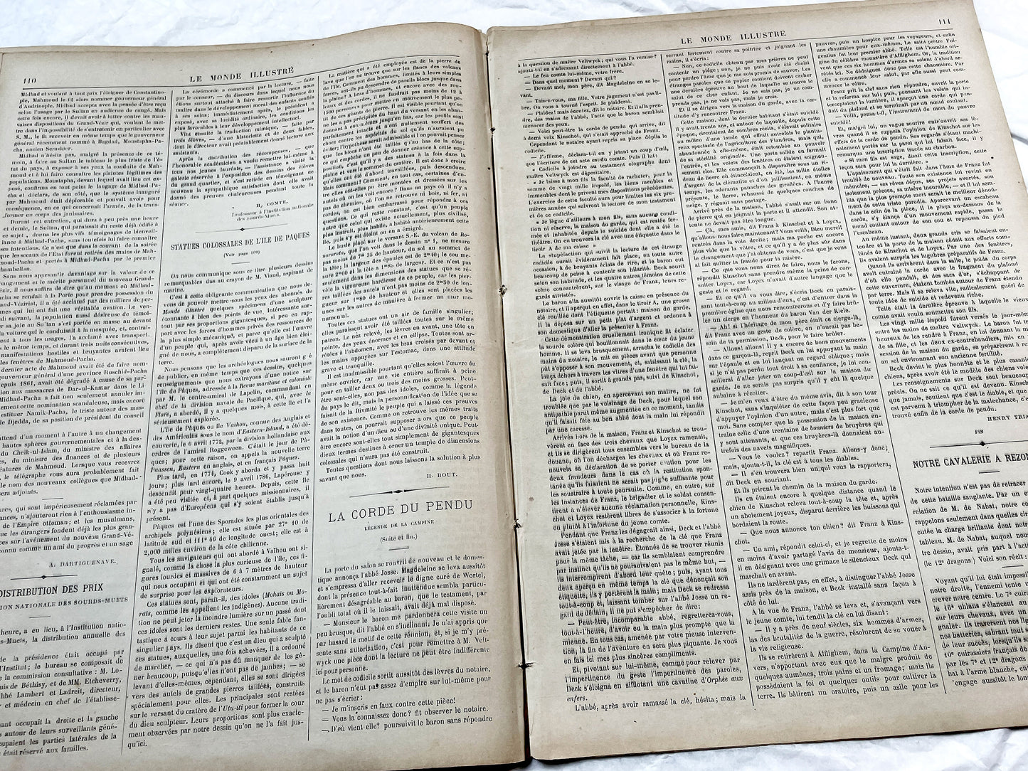 1870s - Stunning newspaper "Le monde illustré" with beautiful engravings - French newspaper from 1872 - 16 pages