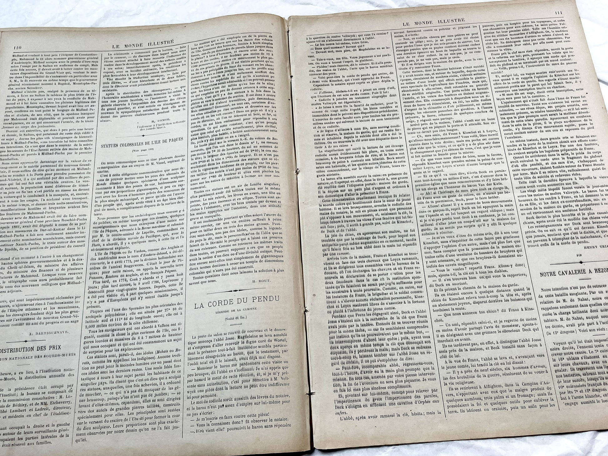 1870s - Stunning newspaper "Le monde illustré" with beautiful engravings - French newspaper from 1872 - 16 pages