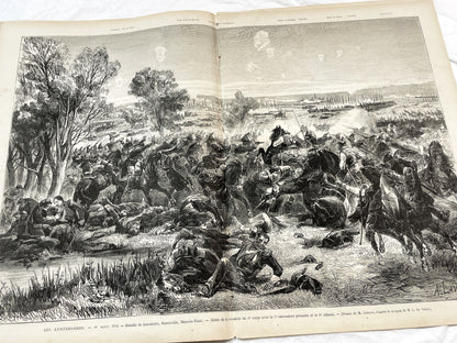 1870s - Stunning newspaper "Le monde illustré" with beautiful engravings - French newspaper from 1872 - 16 pages