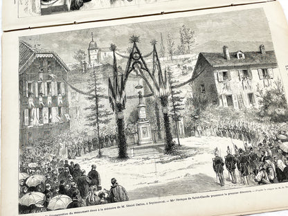 1870s - Stunning newspaper "Le monde illustré" with beautiful engravings - French newspaper from 1872 - 16 pages