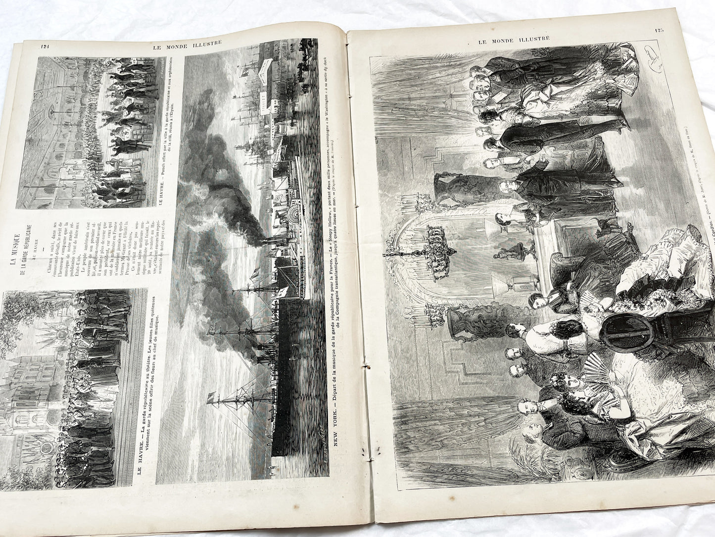 1870s - Stunning newspaper "Le monde illustré" with beautiful engravings - French newspaper from 1872 - 16 pages