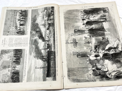 1870s - Stunning newspaper "Le monde illustré" with beautiful engravings - French newspaper from 1872 - 16 pages