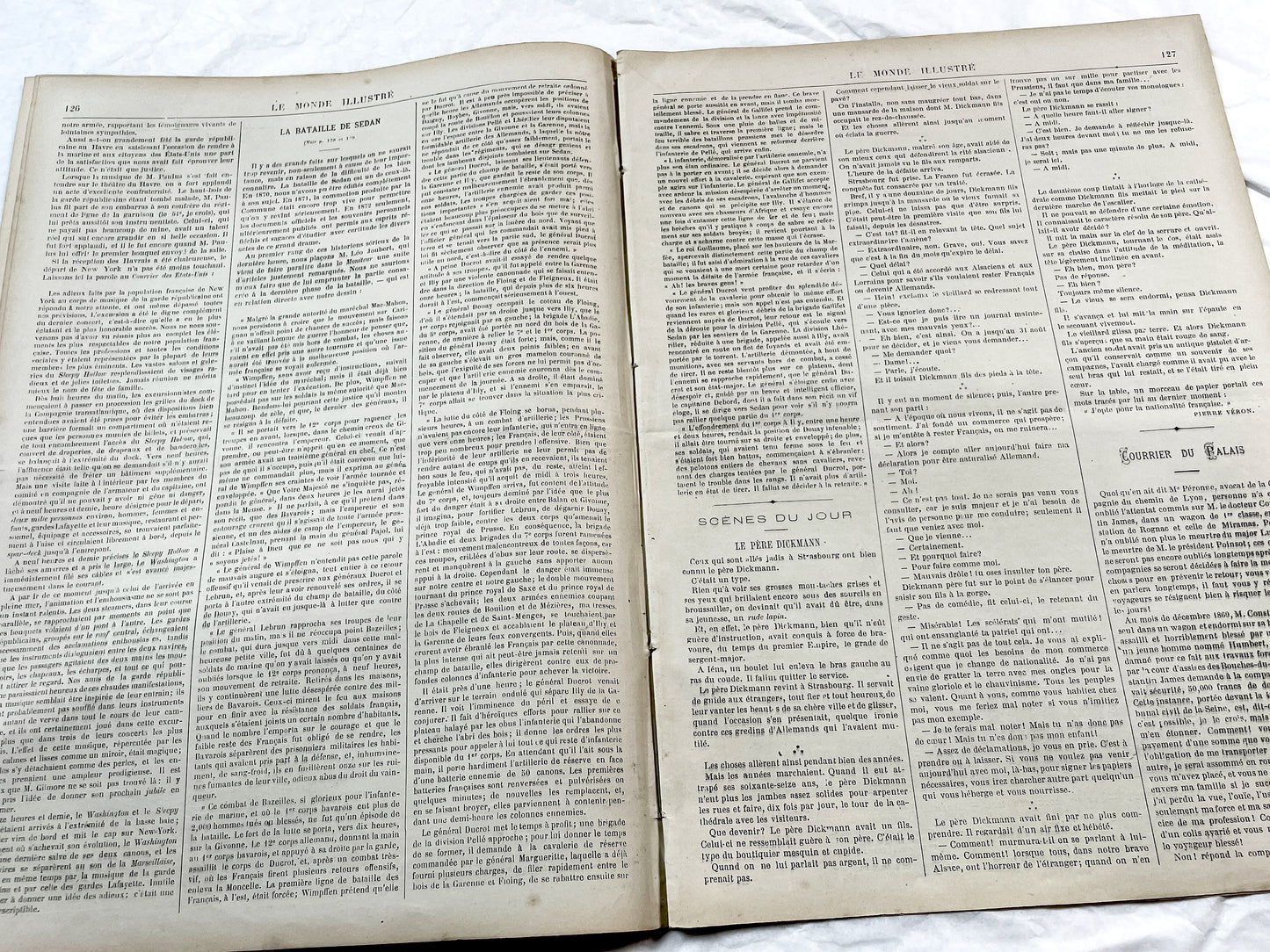 1870s - Stunning newspaper "Le monde illustré" with beautiful engravings - French newspaper from 1872 - 16 pages