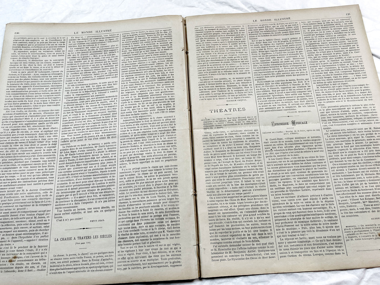 1870s - Stunning newspaper "Le monde illustré" with beautiful engravings - French newspaper from 1872 - 16 pages