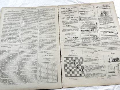 1870s - Stunning newspaper "Le monde illustré" with beautiful engravings - French newspaper from 1872 - 16 pages