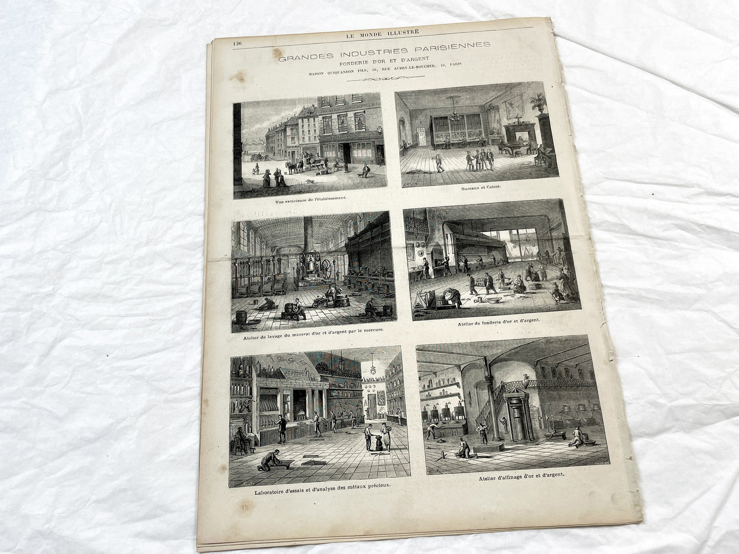 1870s - Stunning newspaper "Le monde illustré" with beautiful engravings - French newspaper from 1872 - 16 pages