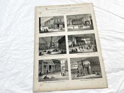 1870s - Stunning newspaper "Le monde illustré" with beautiful engravings - French newspaper from 1872 - 16 pages
