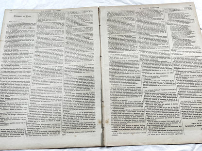 1870s - Stunning newspaper "Le monde illustré" with beautiful engravings - French newspaper from 1872 - 16 pages