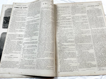 1870s - Stunning newspaper "Le monde illustré" with beautiful engravings - French newspaper from 1872 - 16 pages