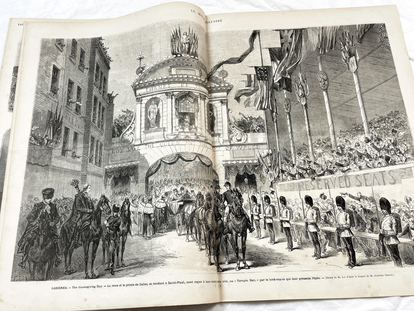 1870s - Stunning newspaper "Le monde illustré" with beautiful engravings - French newspaper from 1872 - 16 pages