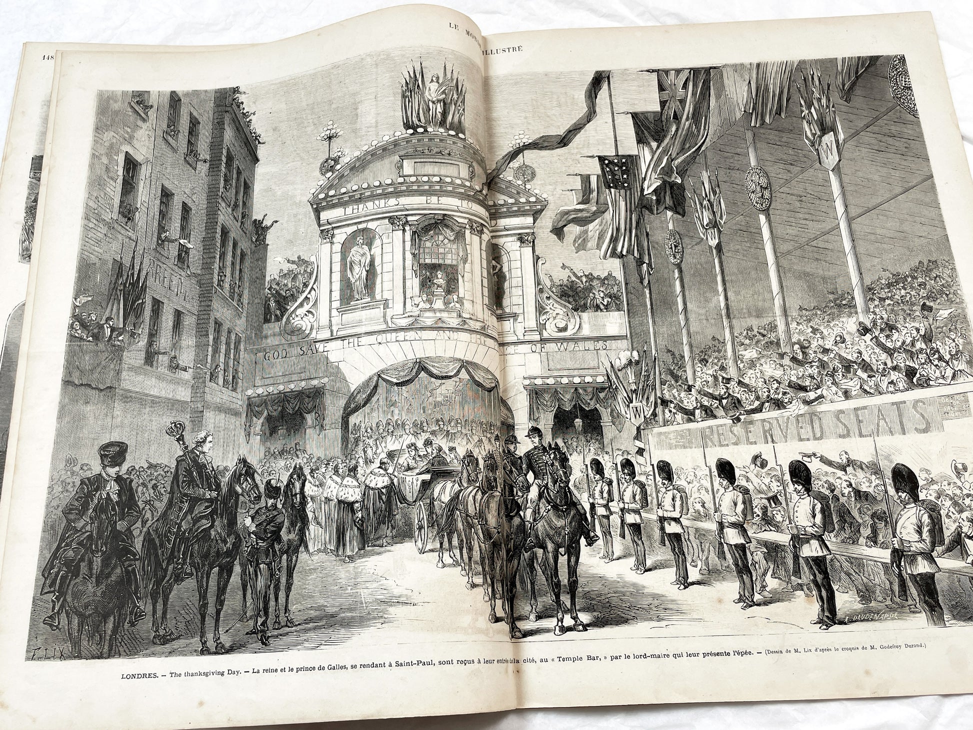 1870s - Stunning newspaper "Le monde illustré" with beautiful engravings - French newspaper from 1872 - 16 pages