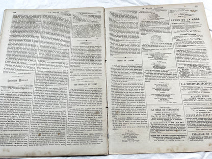 1870s - Stunning newspaper "Le monde illustré" with beautiful engravings - French newspaper from 1872 - 16 pages