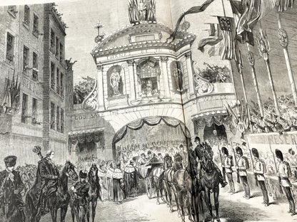 1870s - Stunning newspaper "Le monde illustré" with beautiful engravings - French newspaper from 1872 - 16 pages