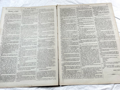 1870s - Stunning newspaper "Le monde illustré" with beautiful engravings - French newspaper from 1872 - 16 pages