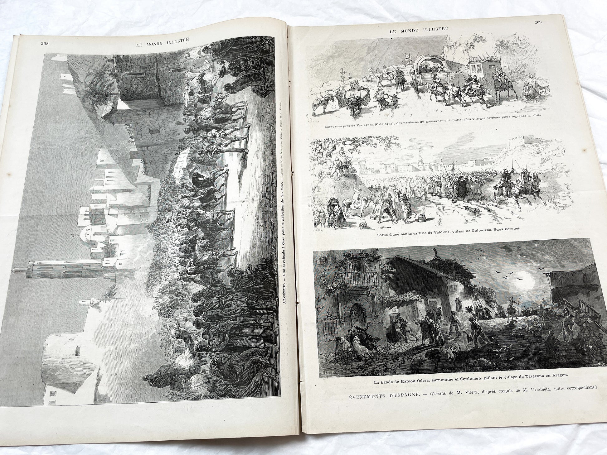 1870s - Stunning newspaper "Le monde illustré" with beautiful engravings - French newspaper from 1872 - 16 pages
